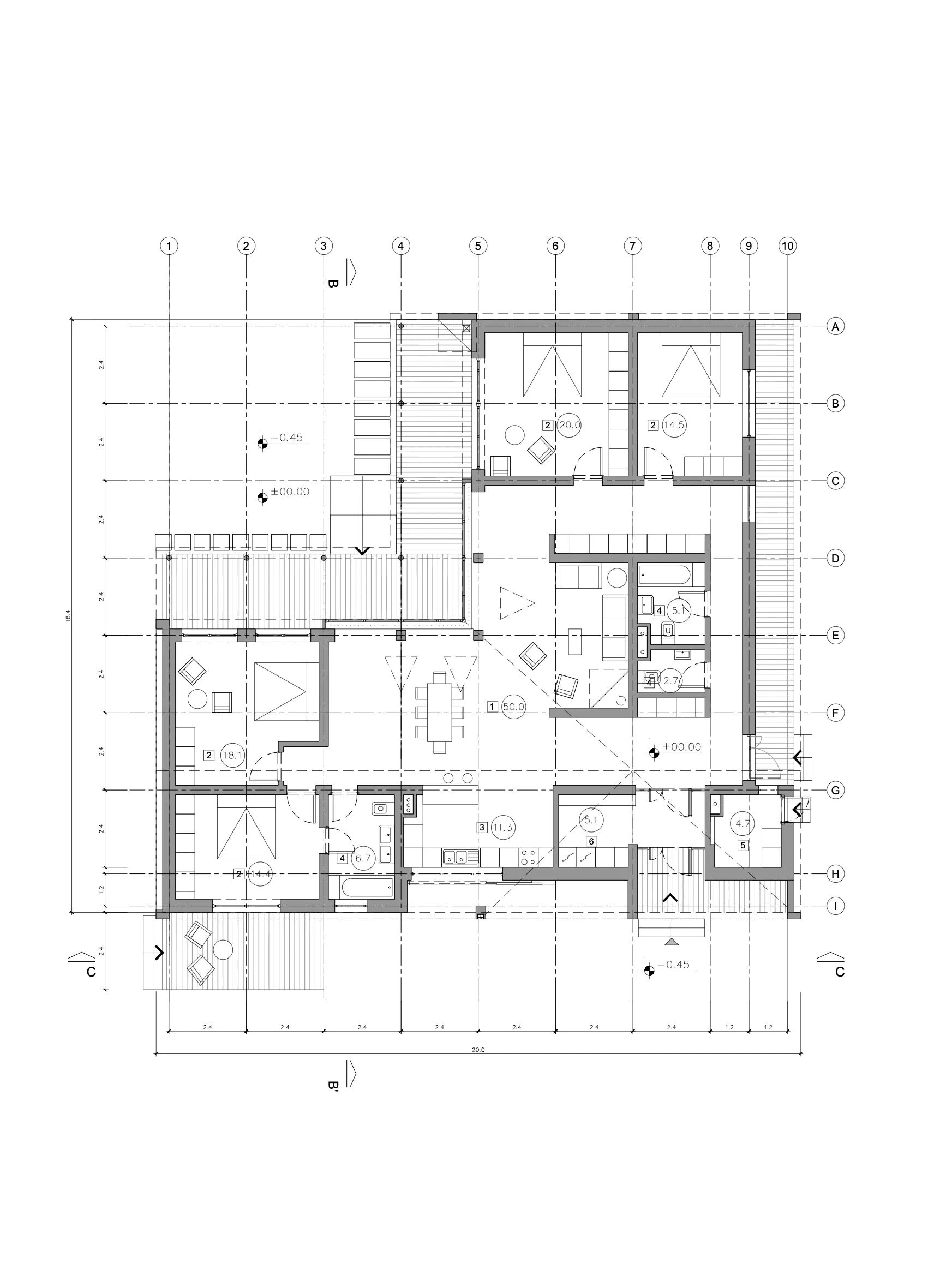 Шесть типологий вилл в Котово drawings
